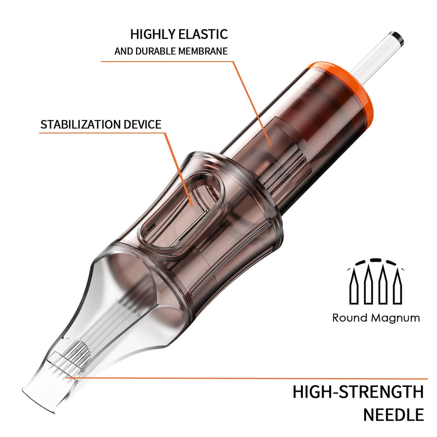50 Assorted Tattoo Cartridge Needles Mixed Size 5 Pcs each of #10 Round Liner 3RL 5RL 7RL, #12 Round Liner Shader Curved Magnum 9RL 5RS 7RS 7RM 9RM 7M1 9M1 Pro Disposable Membrane Tattoo Needles
