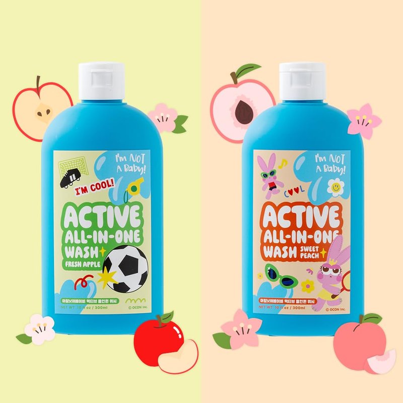 Active All-in-One Wash - I'm NOT A Baby! | Sweet Peach Scented Cleanser