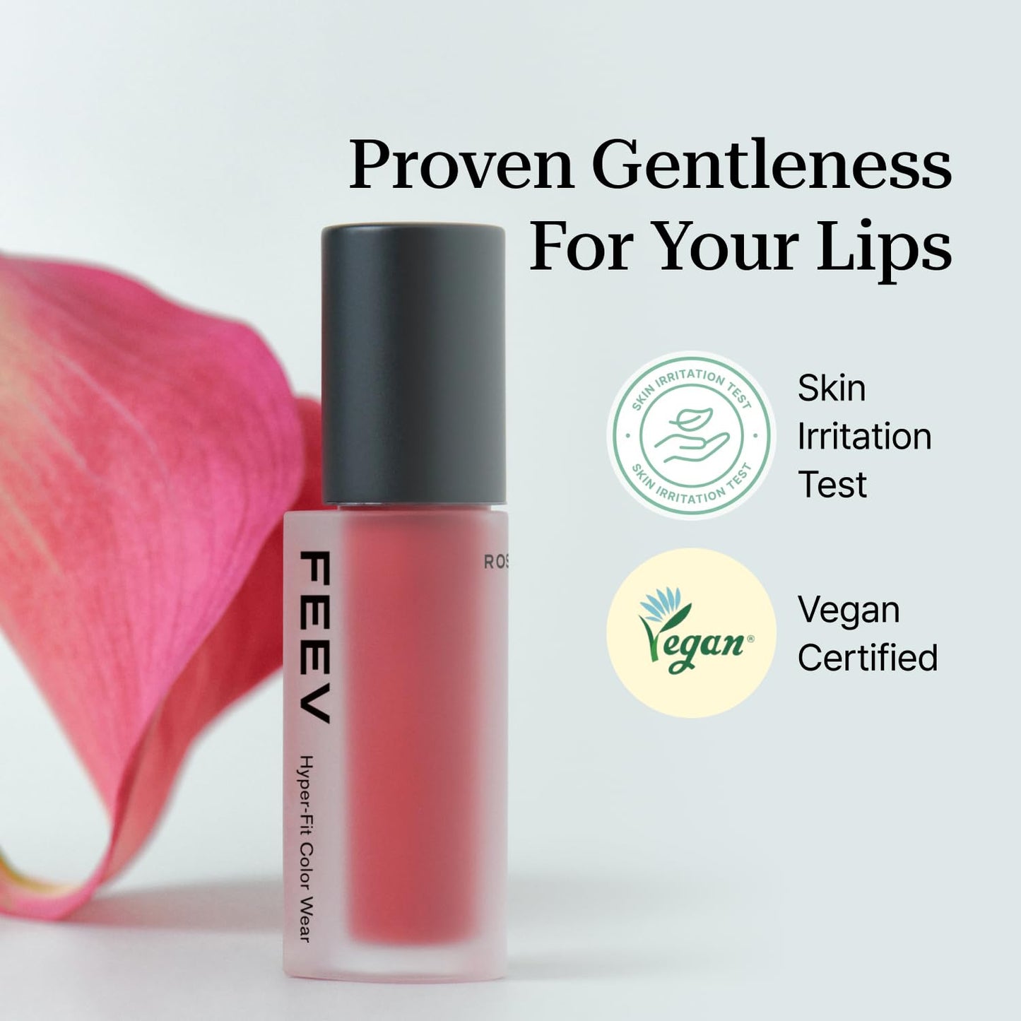 Feev Hyper Fit Color Wear Lip Tint, Long Lasting Matte Velvet Lip Stain with Olive Oil, Lightweight Non-Sticky Blurring K-Beauty Formula, Pink Whistle (0.12 Oz, 3.5 g)
