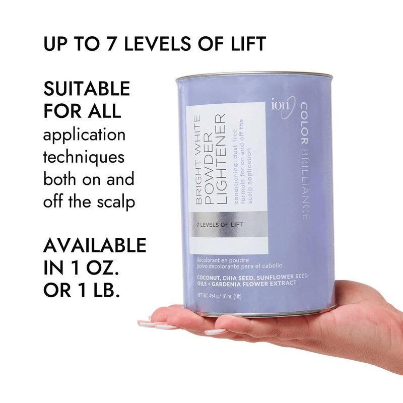 Bright White Powder Lightener - Ion 1 lb | Hair Bleach for Vibrant Color Transformation