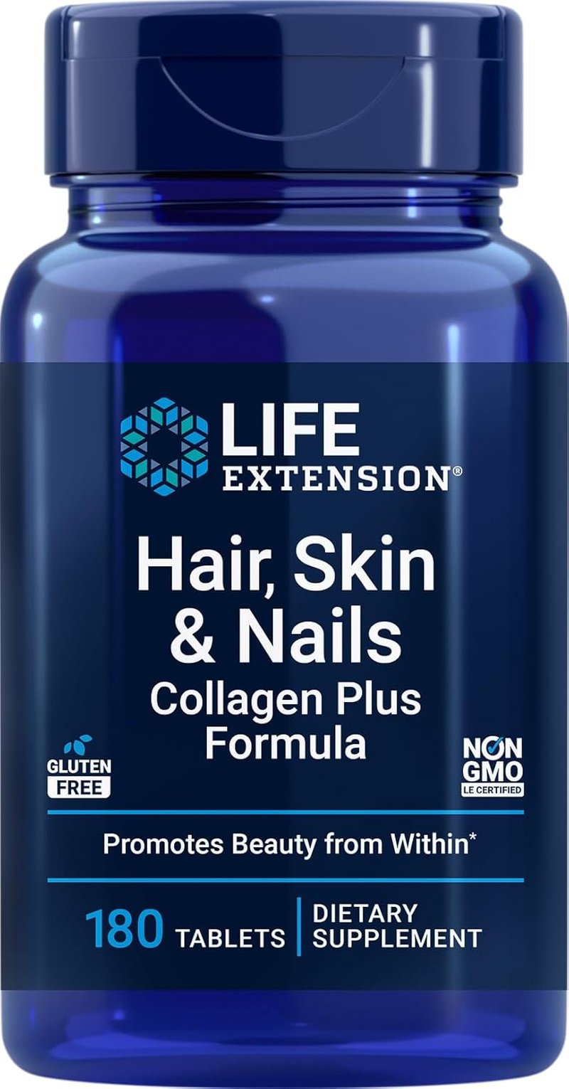 Collagen Plus Formula for Hair, Skin & Nails - 180 Tablets for Enhanced Beauty