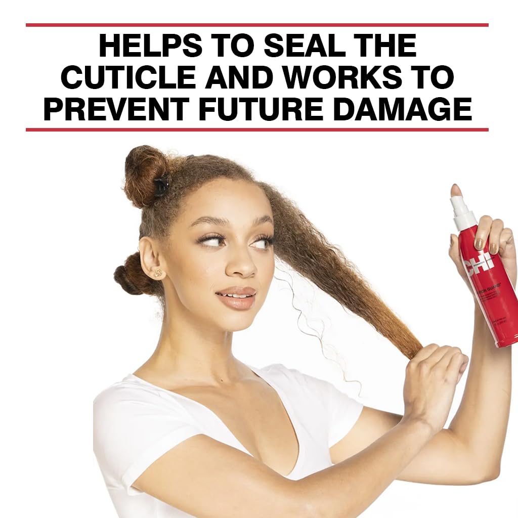 CHI 44 Iron Guard Thermal Protection Spray, Nourishing Formula Helps Resist Heat Damage to Hair & Tame Frizz, Clear, 8 Oz, Pack of 2