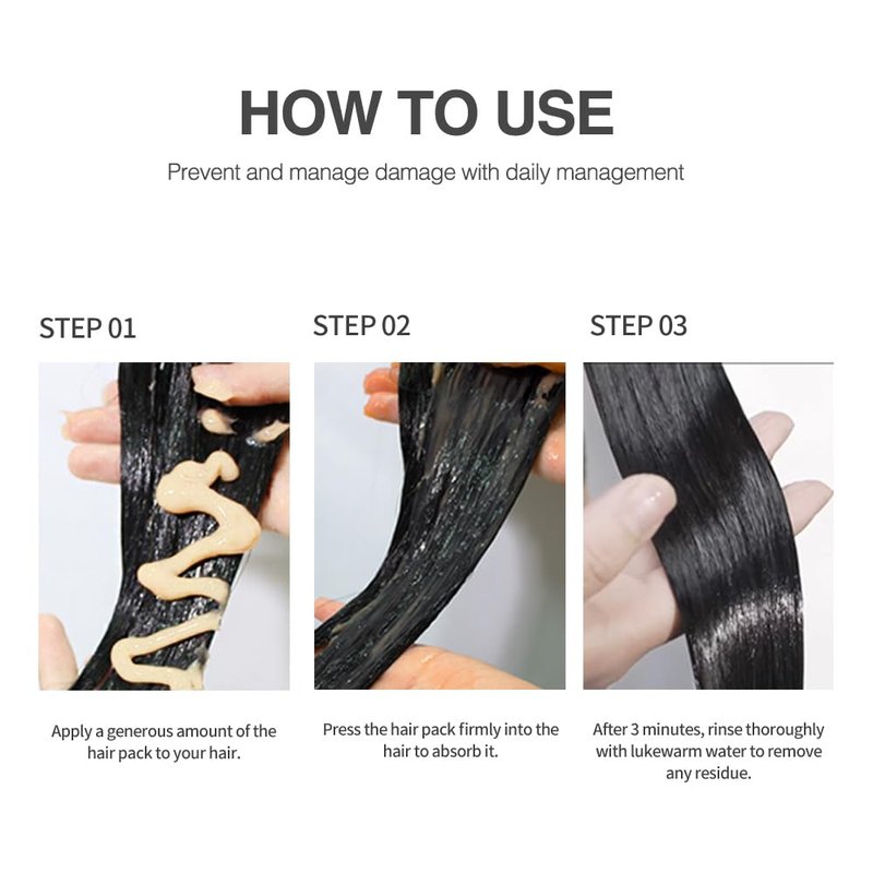 Extreme Advance Hair Pack - Korean Treatment for Damaged Hair | Hydrating Repair Mask with Protein & Keratin (8.45 fl oz)