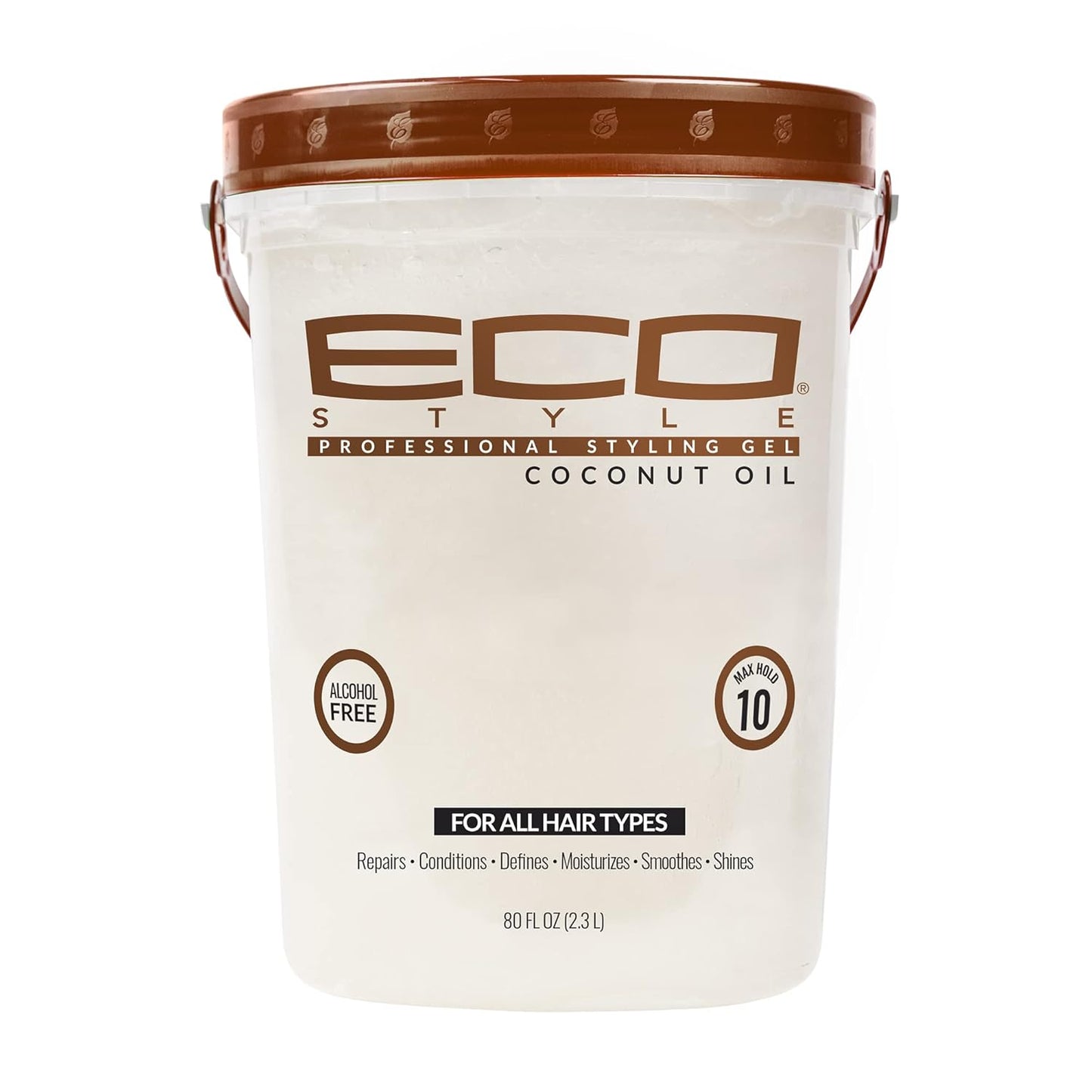 Coconut Oil Styling Gel - Moisturizing Hold for All Hair Types - 80 oz | Prevents Breakage & Promotes Scalp Health
