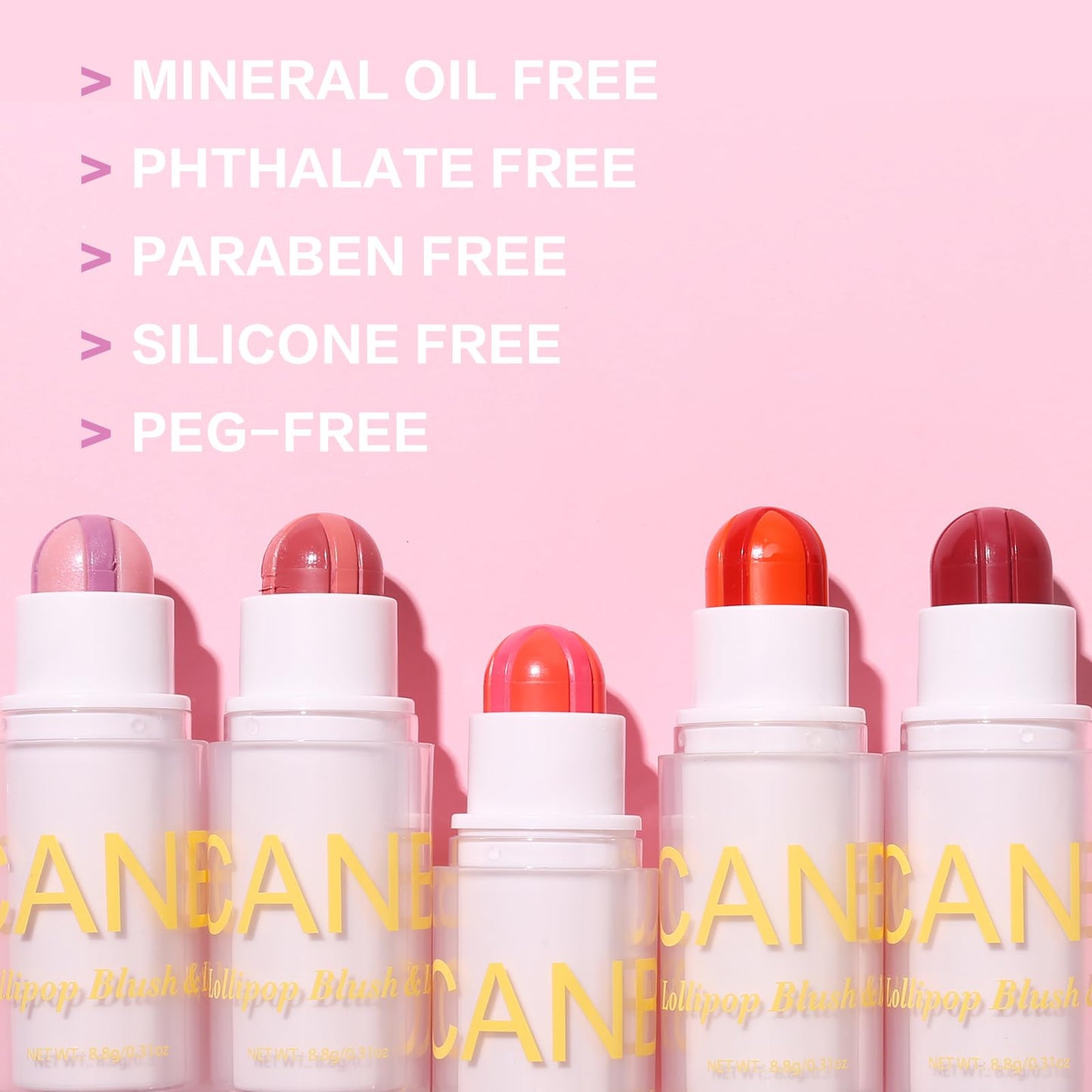 UCANBE Mauve Plum Cream Blush Stick for Cheeks, Duo-Tone Buildable Blush Makeup, Hydrating Lightweight Face Blush with Vitamin E, Natural Dewy Finish, Long-Wearing, Water-Resistant