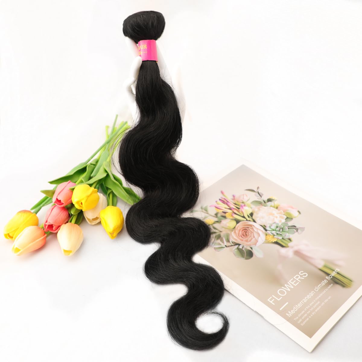 16 Inch Bundles Human Hair Body Wave 12A Brazilian Virgin Human Hair 1 Bundle 100% Unprocessed Quick Weave Hair Extensions Natural Black
