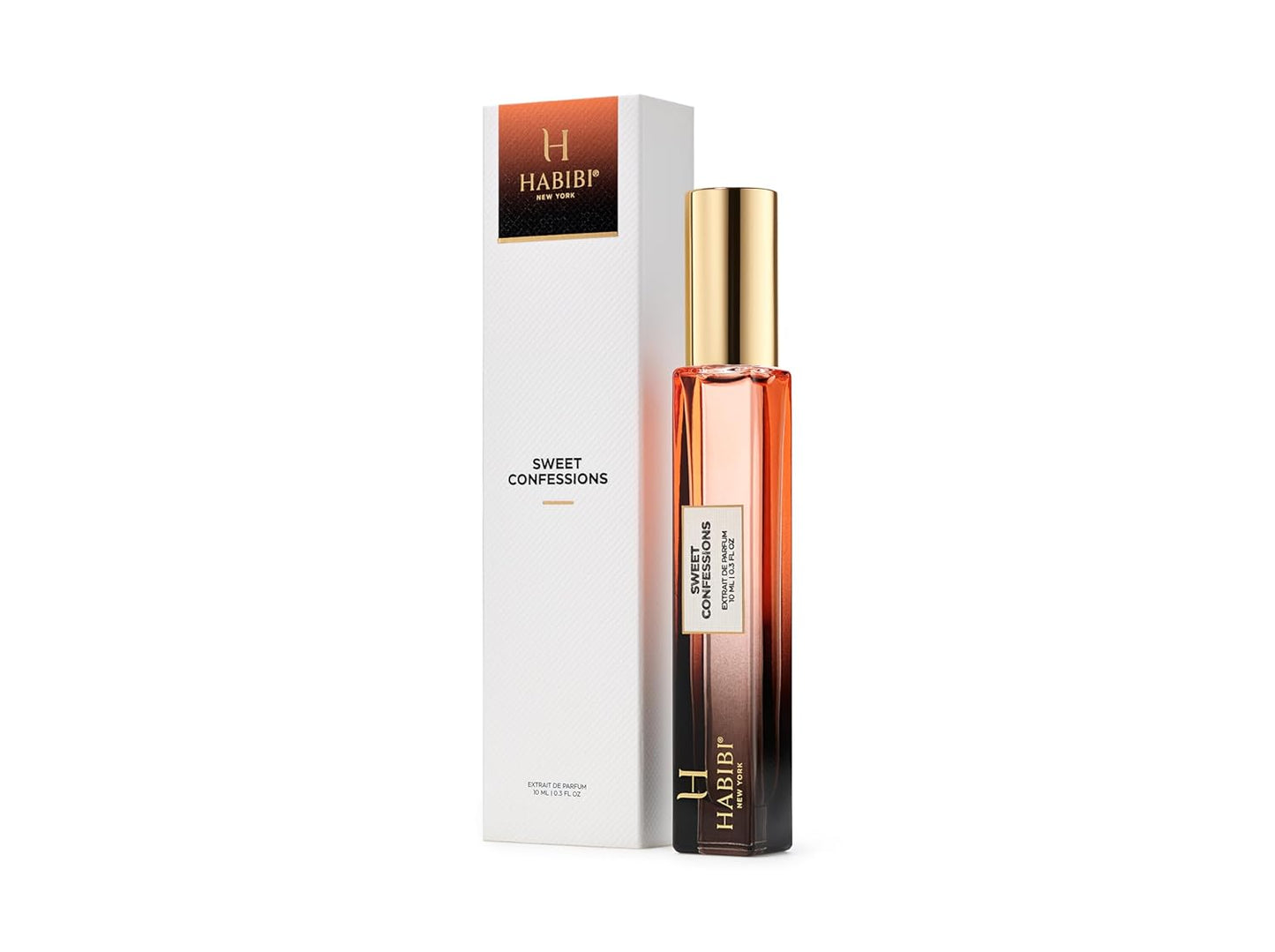H HABIBI Sweet Confessions Extrait De Parfum - Travel Size Arabian Perfume for Men & Women | 10ml Luxury Fragrance in Leather Case