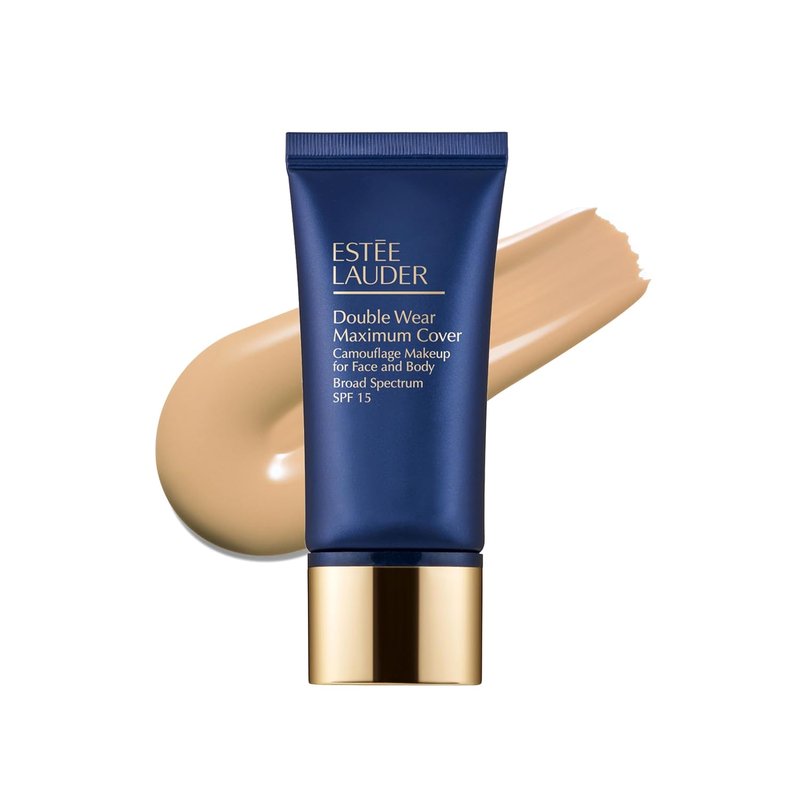 Estée Lauder Double Wear Foundation - 24-Hour Full Coverage Camouflage Makeup for Face & Body | Waterproof SPF 15, 1.0 Fl Oz