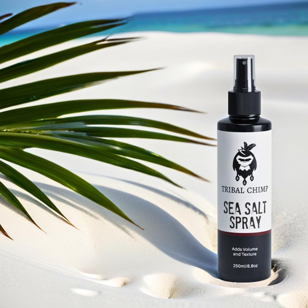 Tribal Chimp Sea Salt Spray for Men - Volumizing & Texturizing Hair Spray | 250ml, Natural & Alcohol-Free