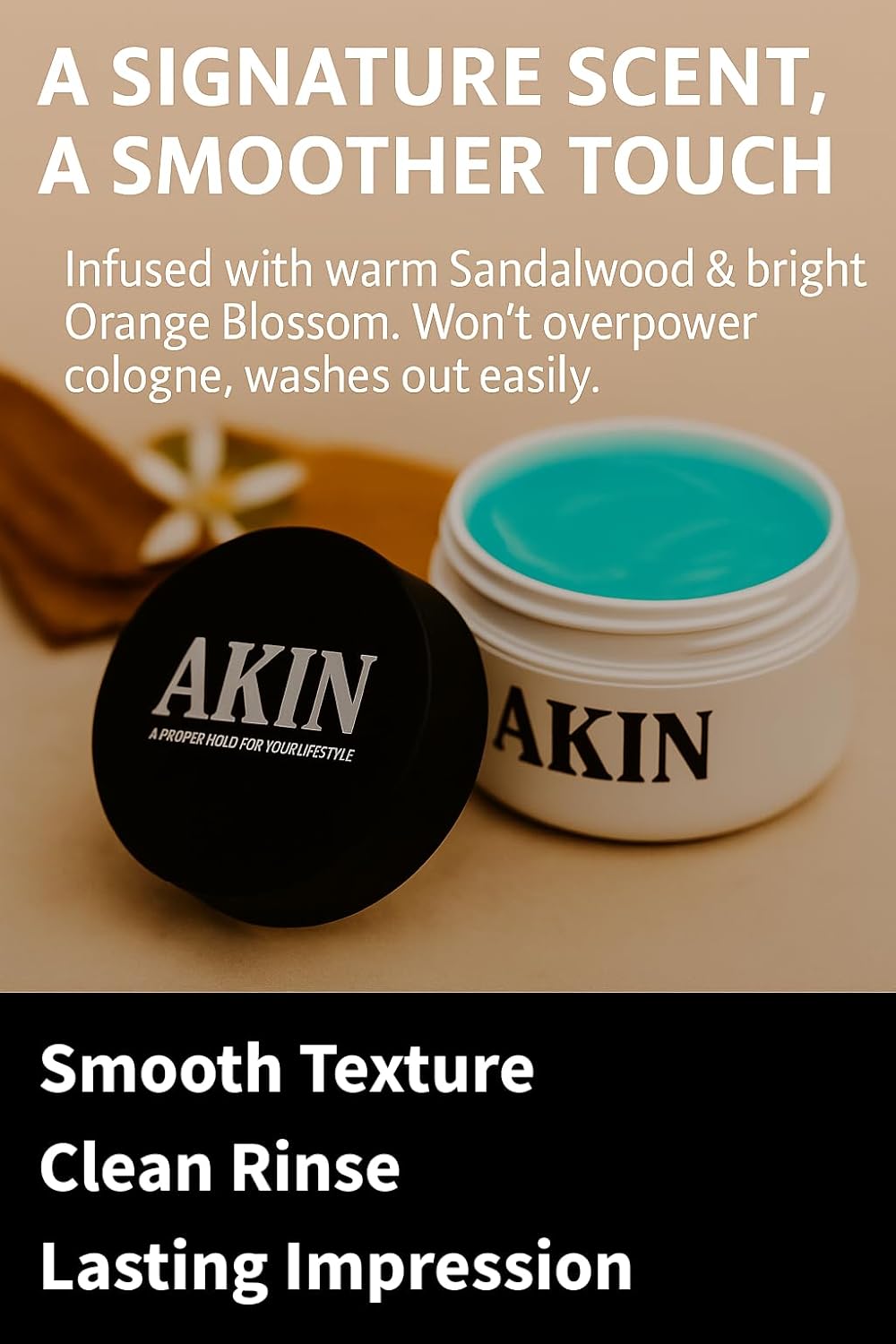Hair Pomade for Men & Women - Firm Hold, Medium Shine | Water-Based, Easy to Wash Out | 3.3oz Travel Size