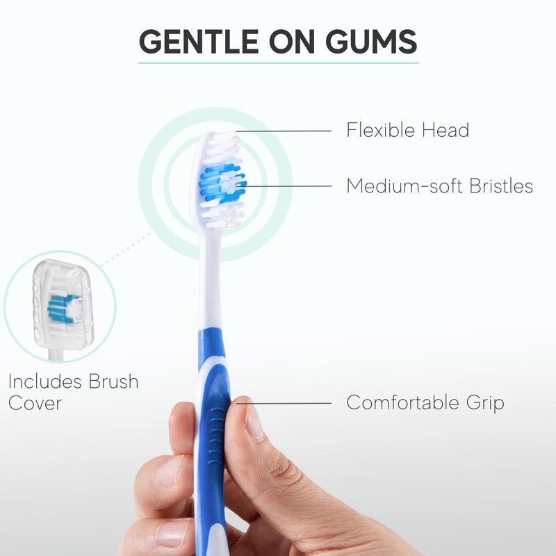 104 Pack Bulk Toothbrushes w/ Cover Caps, Individually Wrapped Disposable Travel Toothbrush, Value Size, Long Lasting 3+ Months, Med-Soft Manual Teeth Brush Bristles, 4 Colors (Red Green Blue Pink)