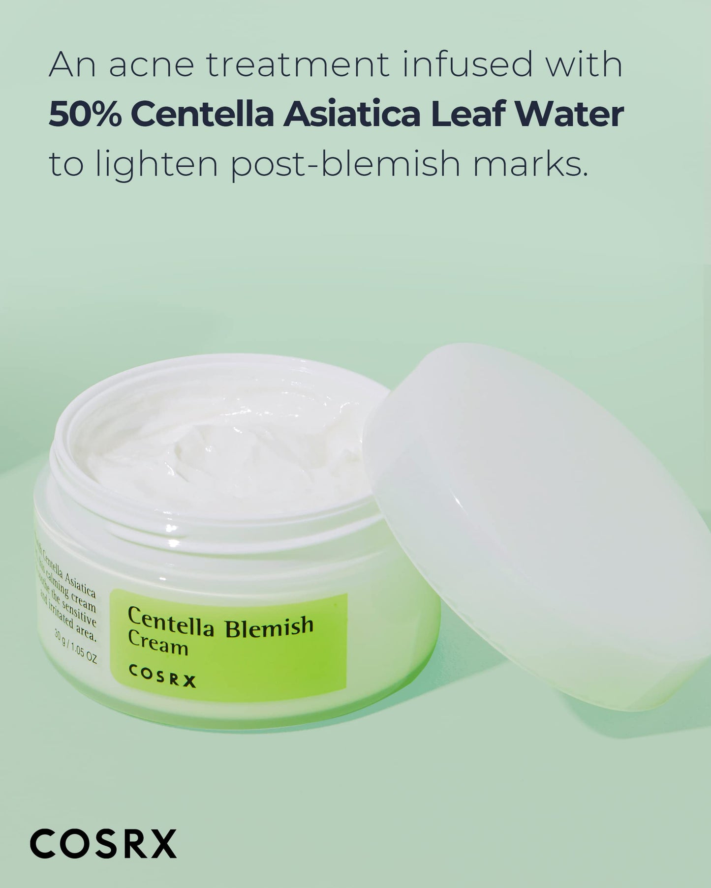 COSRX Acne Treatment Routine- Centella Blemish Cream + Centella Water Alcohol-Free Toner- Soothing, Healing Duo with Centella Asiatica (CIca) for Sensitive, Blemish-prone Skin, Korean Skin Care