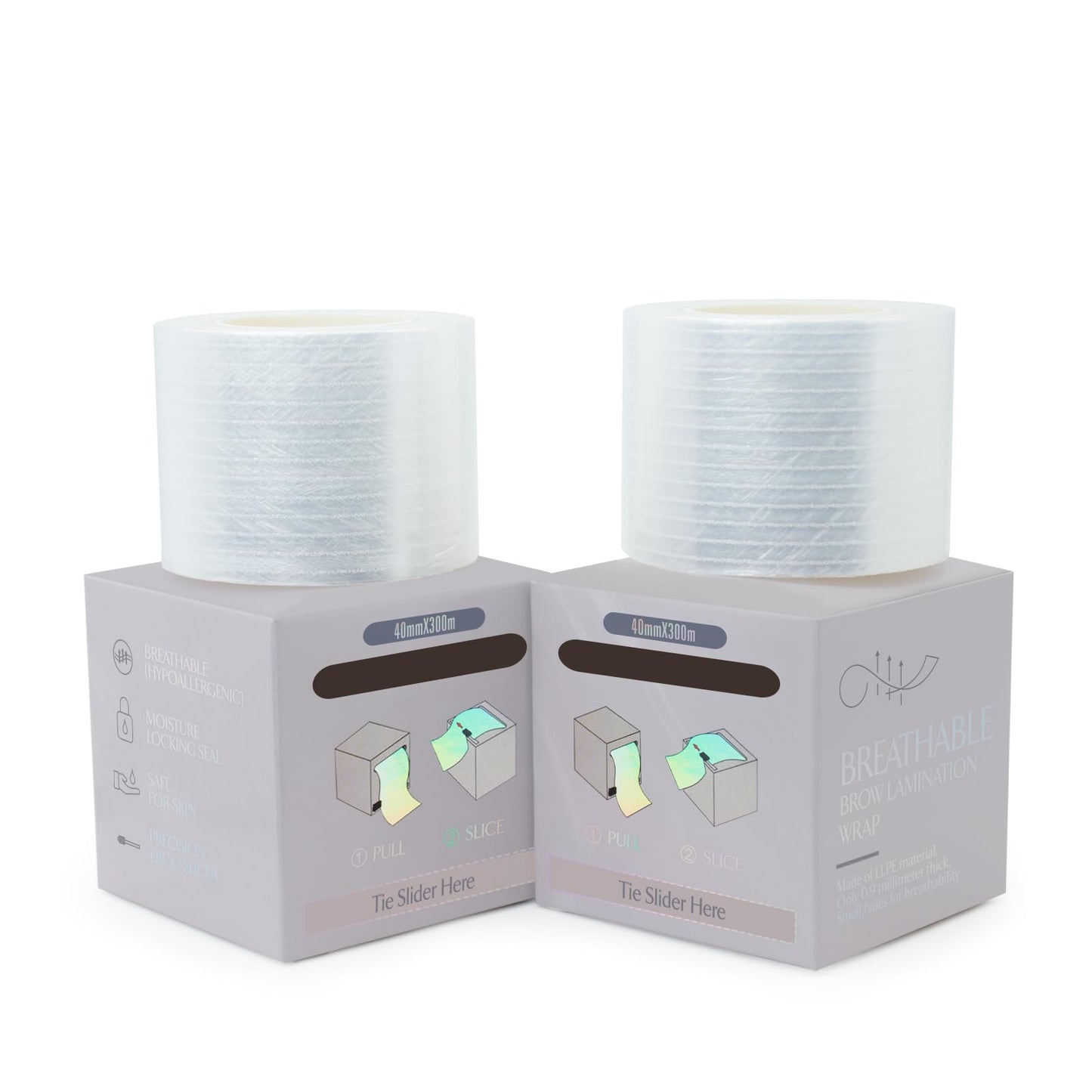 PMUBEAUTY 2 Pack Breathable Plastic Wrap 300 Meters Preservative Film for Eyebrow Lip Blush PMU Lamination Lash Lift Kit Microblading Supplies
