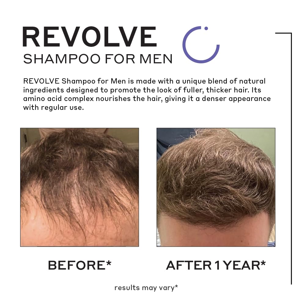 ZENAGEN Revolve Men's Thickening Shampoo | Supports Appearance of Fuller, Healthier-Looking Hair, Developed for Fine & Visibly Thinning Hair, Plant-Based, 5-Minute Treatment, 75 mL / 2.5 oz