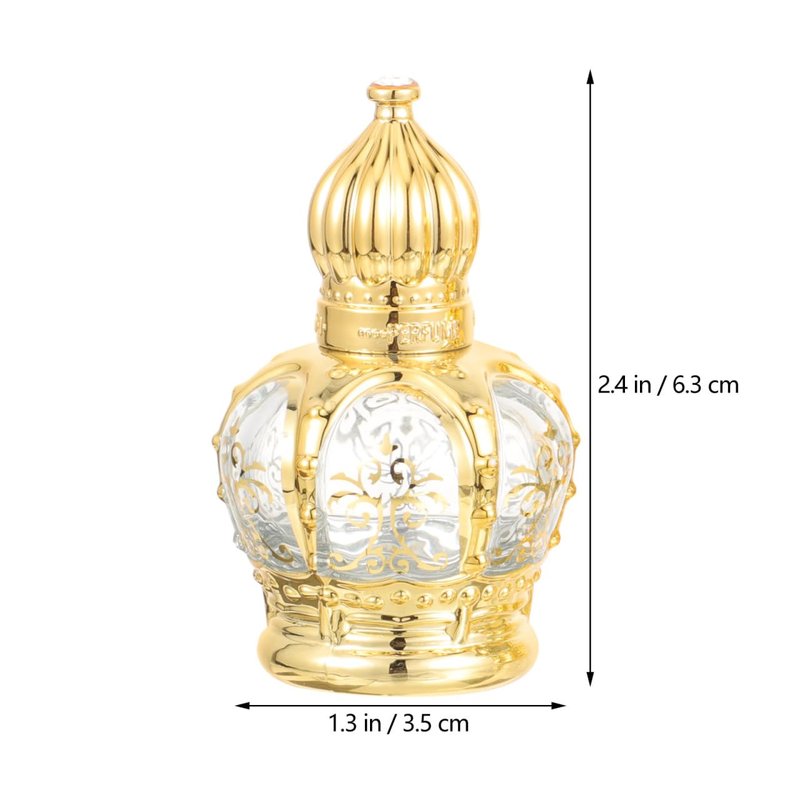 Housoutil 10ml Essential Oil Glass Roller Bottle, 20PCS Refillable Vintage Perfume Bottles, Middle Eastern Style Glass Roll on Dispenser with Cap for Thai Amulet Essential Oil Catholic Baptism