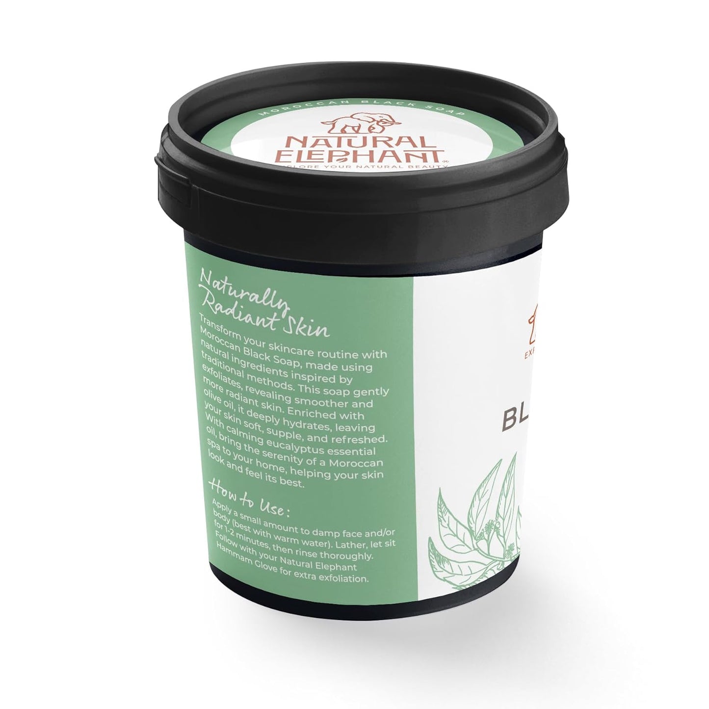 Moroccan Black Soap - Natural Eucalyptus Essential Oil | 1kg (2.2 lbs) Bulk Size
