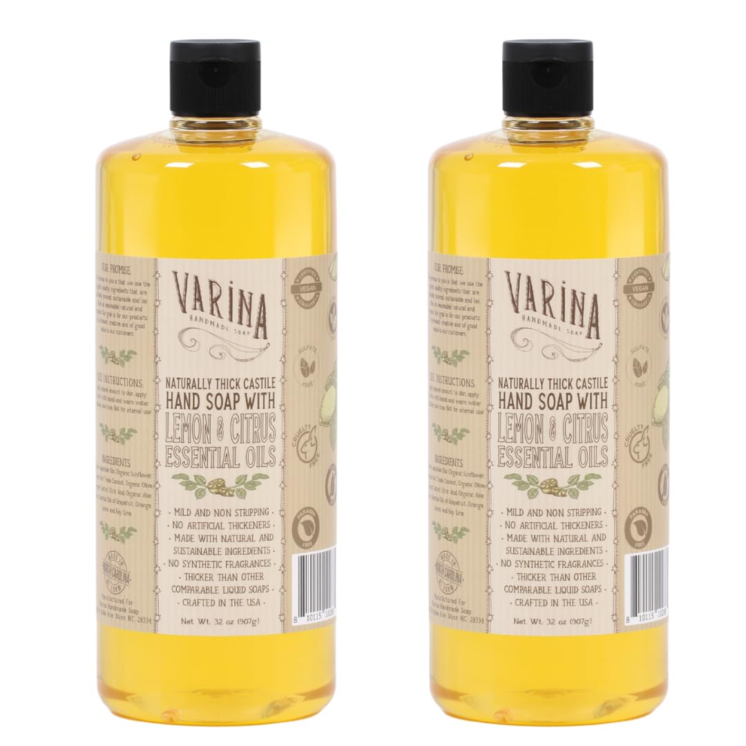 Organic Castile Soap - Citrus Scented Liquid Soap - 32oz | Eco-Friendly Cleanser
