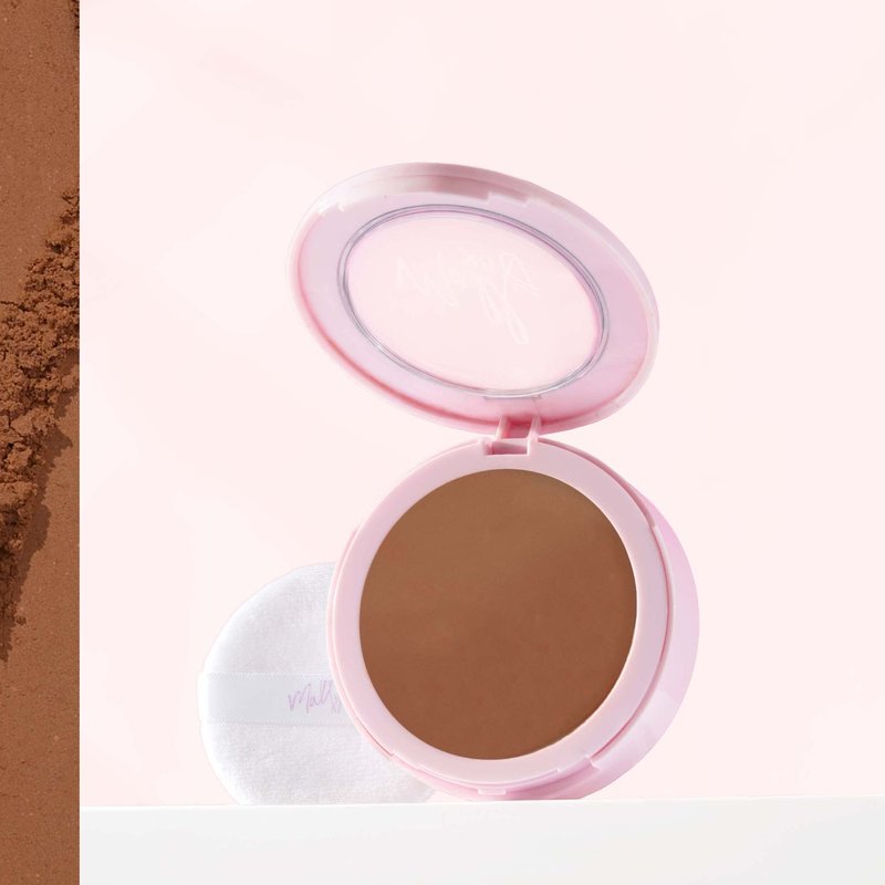 Mally Beauty Soft as Silk Powder Foundation - Tan - Buildable Light to Medium Coverage - Lightweight Matte Finish