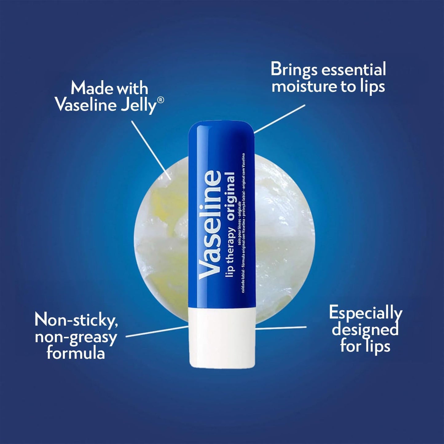 Vaseline Lip Therapy Advanced Healing Lip Balm - 12-Pack | Moisturizing White Petroleum, 0.25 Oz Each