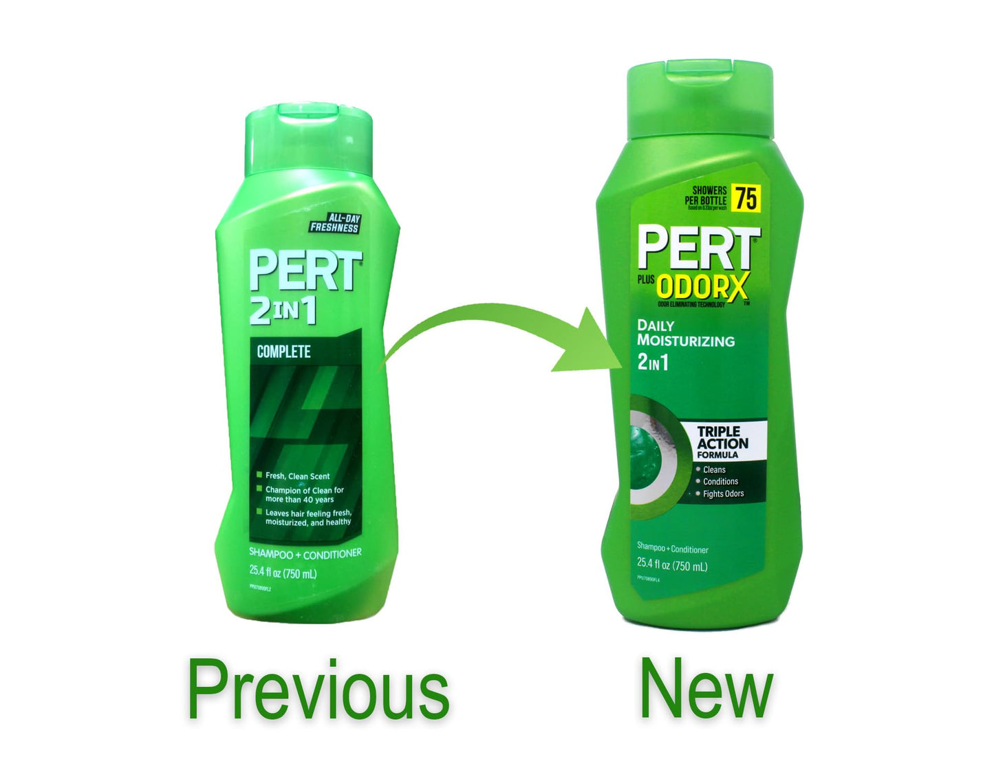 Pert Classic Clean 2 In 1, For Normal Hair, 25.4 Fl Oz (Pack of 2)