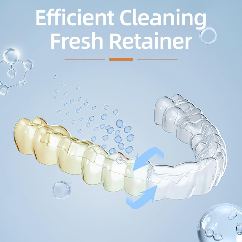 Ultrasonic Retainer Cleaner Machine for Dental Appliances. 2 Cleaning Modes（42khz, 24w，180ml Black,YKL）