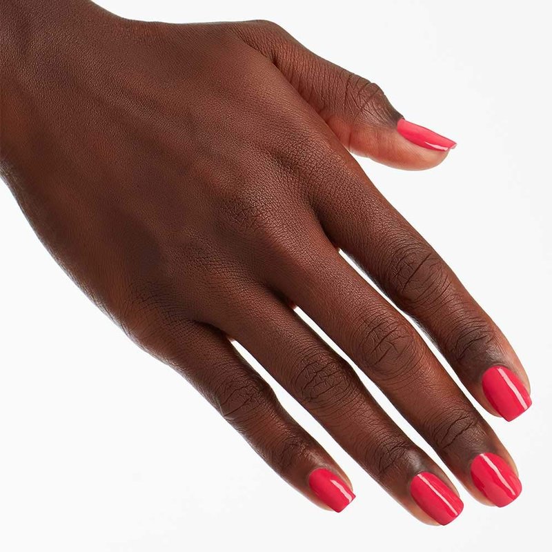 OPI Nail Lacquer Charged Up Cherry | Opaque Bright Pink Crème Chip Resistant Nail Polish | Fast Drying, Streak Free