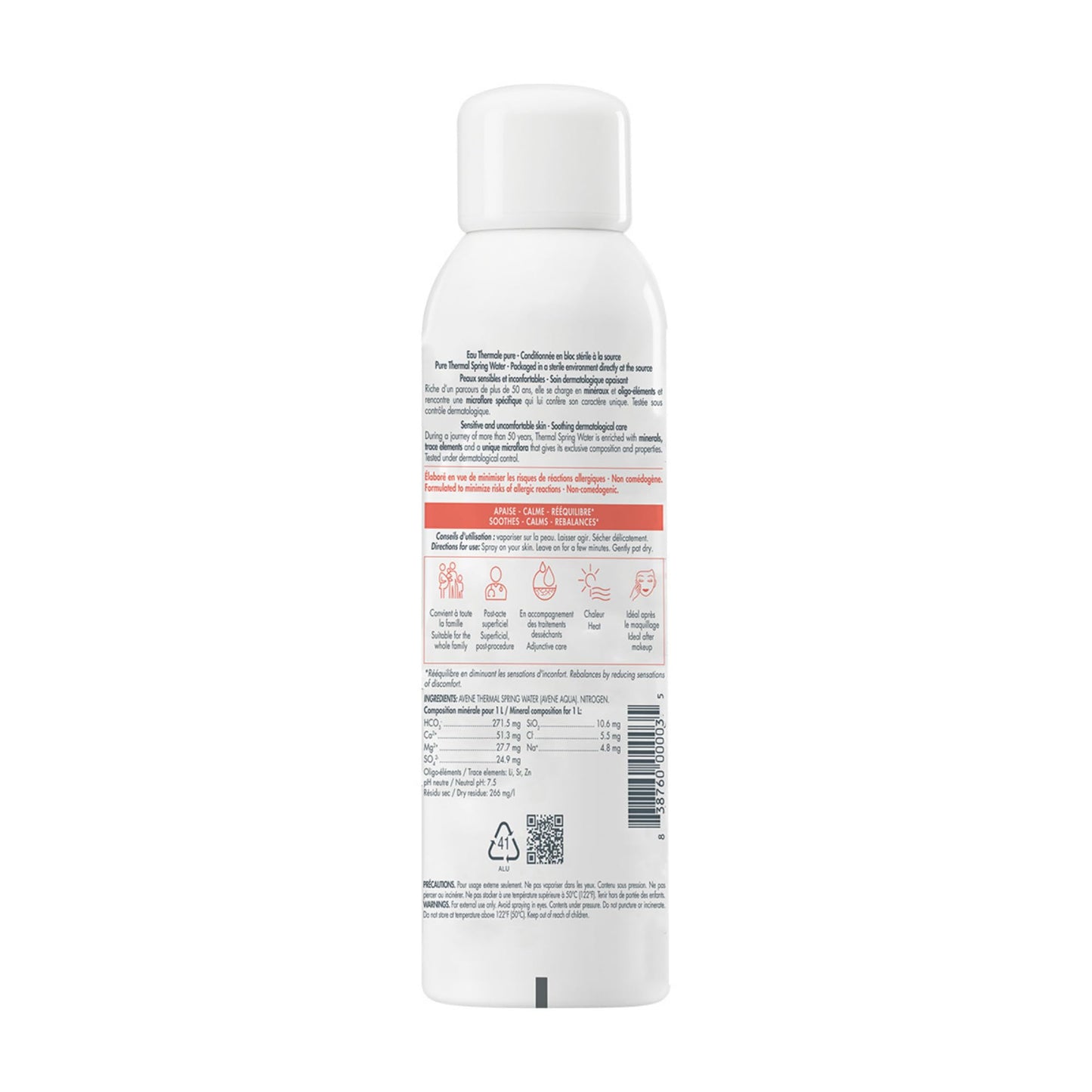 Avène Thermal Spring Water, Soothing Calming Facial Mist Spray for Sensitive Skin, 1.6 Oz Mineral Sunscreen Stick SPF 50, 0.5 Oz