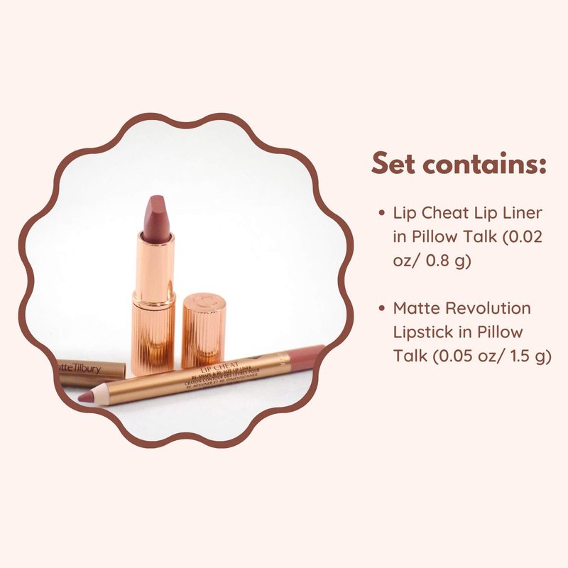 Charlotte Tilbury Pillow Talk Lipstick & Lip Liner Duo - Mini Travel Set