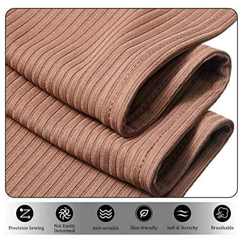 Syhood 4 Pieces Ribbed Headband Ribbed Stretch Bandie Stretchy Hairband Soft Head Wrap Turban Headband Boho Hair Band for Women Hair Accessories, 4 Colors(Black, Red, Sapphire Blue, Brown)