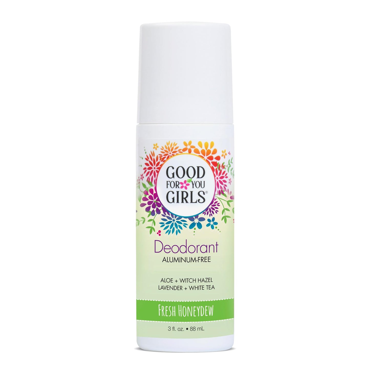 Good for You Girls Aluminum-Free, Natural Deodorant for Kids, Pre teens, Teens, Safe & Effective Odor Control, Clear Roll-On, Natural Fragrance, Vegan, Made in USA | Soft Powder, 3 oz (Pack of 3)
