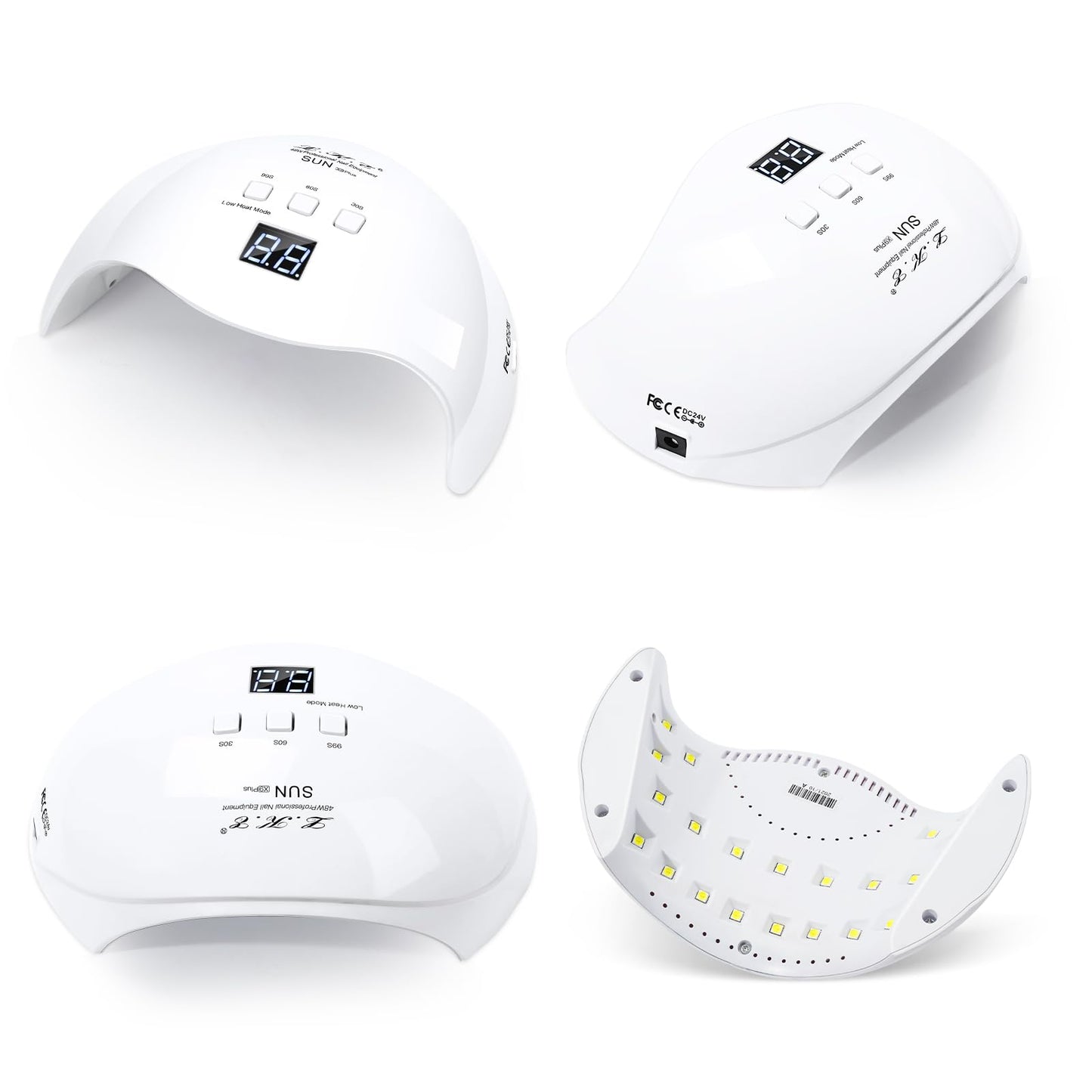 Gel UV LED Nail Polish Lamp, LKE Nail Dryer 40W LED Light with 3 Timers Professional for Nail Art Tools Accessories White