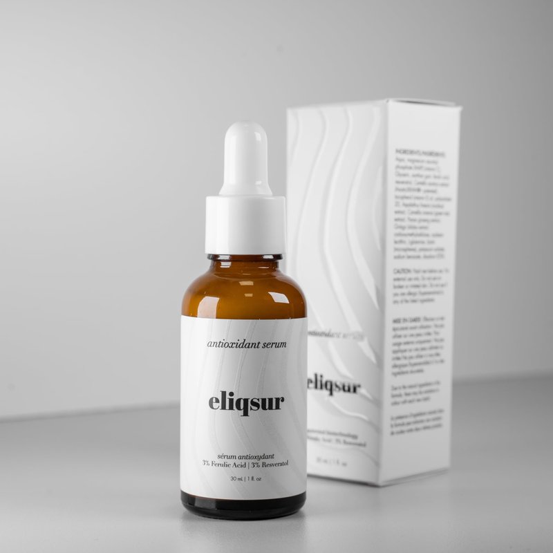 Eliqsur Antioxidant Serum - with Ferulic Acid, Resveratrol & Aspalathus Linearis - Vitamin C for Face - Brighten Complexions & Protect Skin's Surface