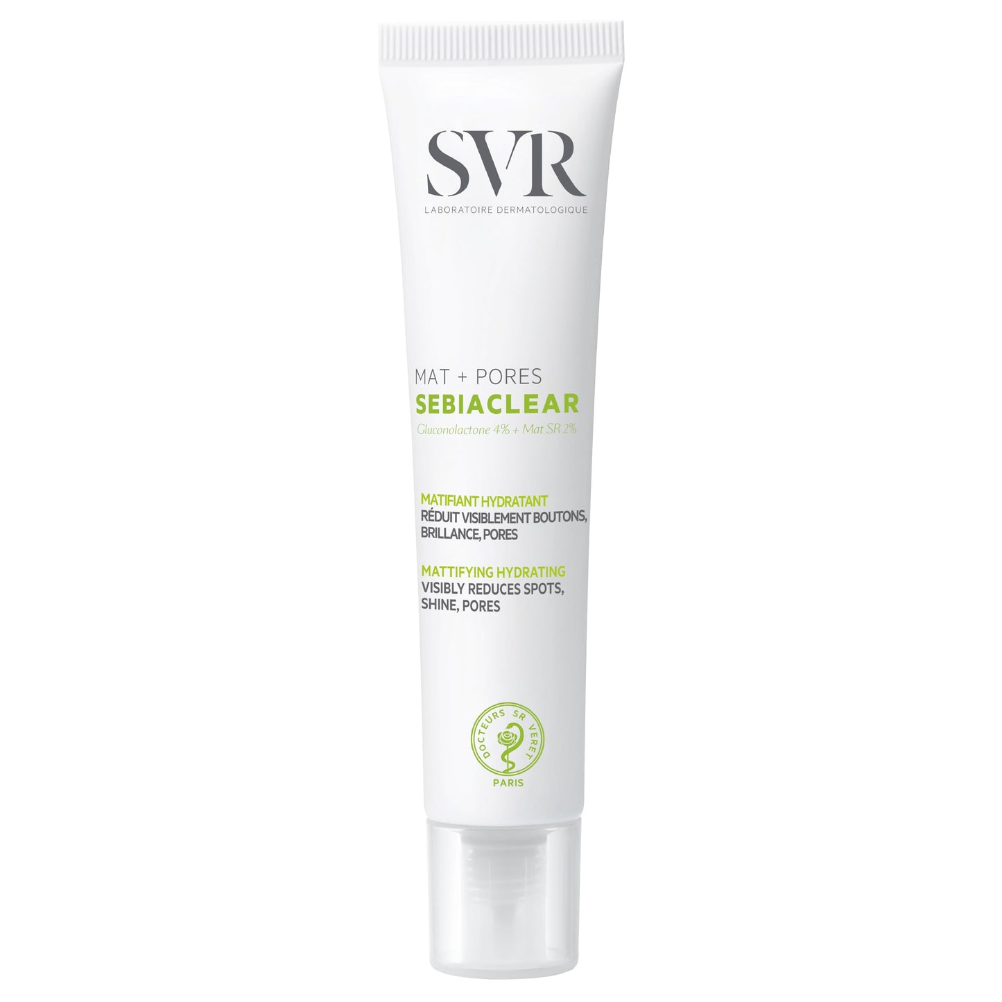 SVR - Sebiaclear Mat + Pores - Oil-Free Daily Matte Moisturizer with Salicylic Acid & Niacinamide - For Oily, Combination, and Sensitive Skin - Reduces Visible Pores - Dermatologically Tested - 40ml