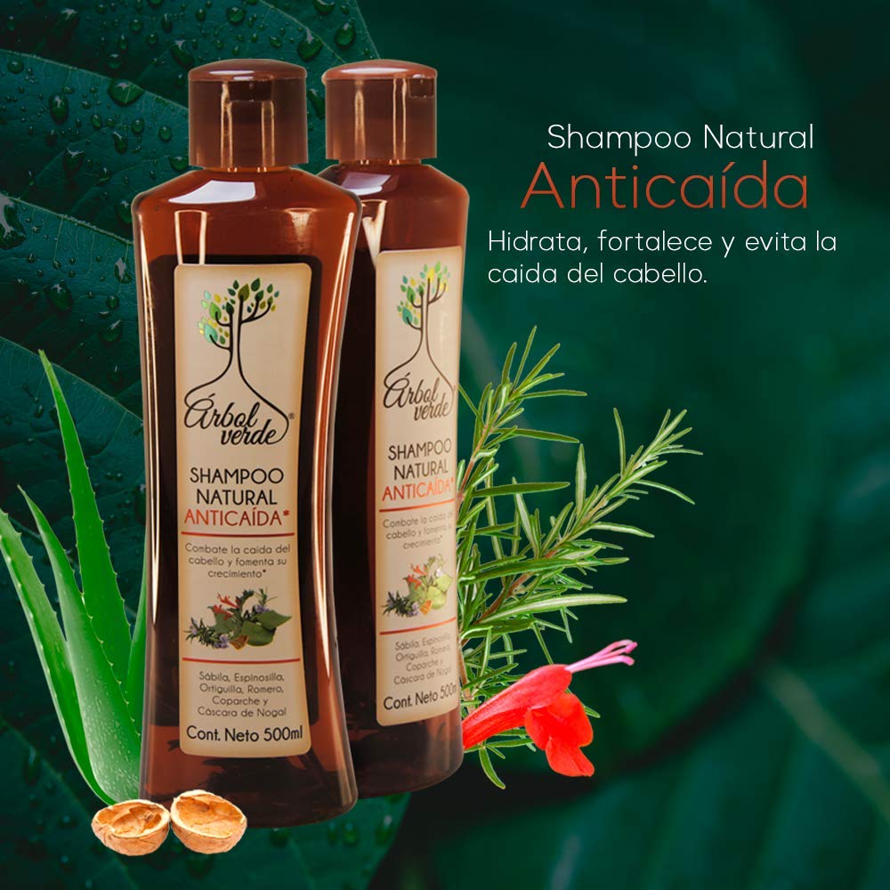 Arbol Verde Kit 2 Anti-Fall Shampoo 500 ml and 3 Linseed Gel 250 g