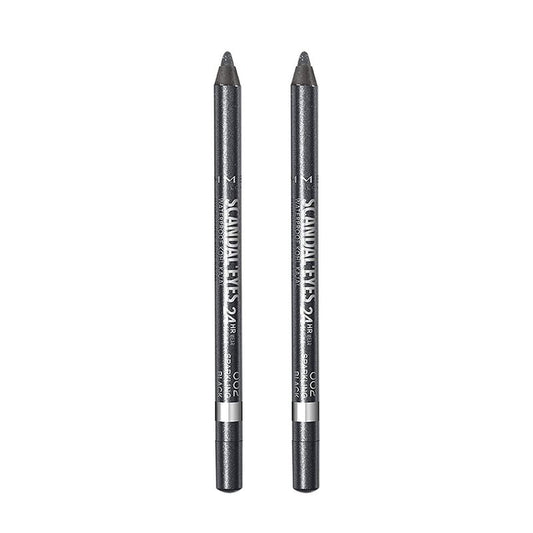 Rimmel Scandaleyes Waterproof Kohl Kajal Eyeliner, Sparkling Black, 0.04 Fl Oz, Pack of 2
