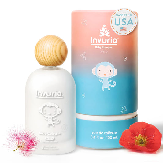 Invuria Afeto Baby Cologne | Alcohol-Free Baby Perfume for Boys & Girls | Gentle Baby Fragrance | Made In USA | Colonia Para Bebés | 3.4 oz | 100 mL