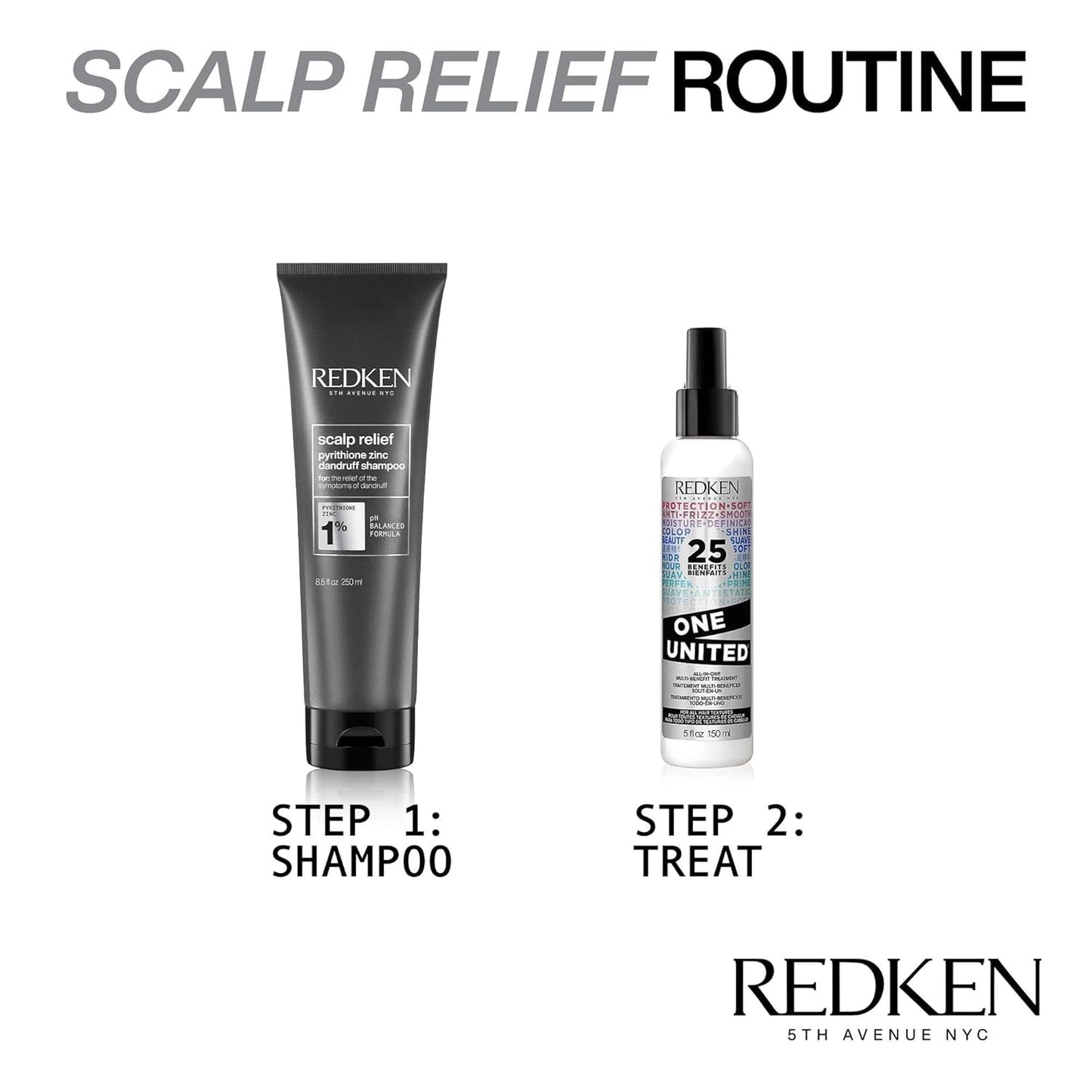 Redken Scalp Relief Dandruff Control Shampoo - Soothes Scalp & Controls Dandruff, Dermatologist Tested