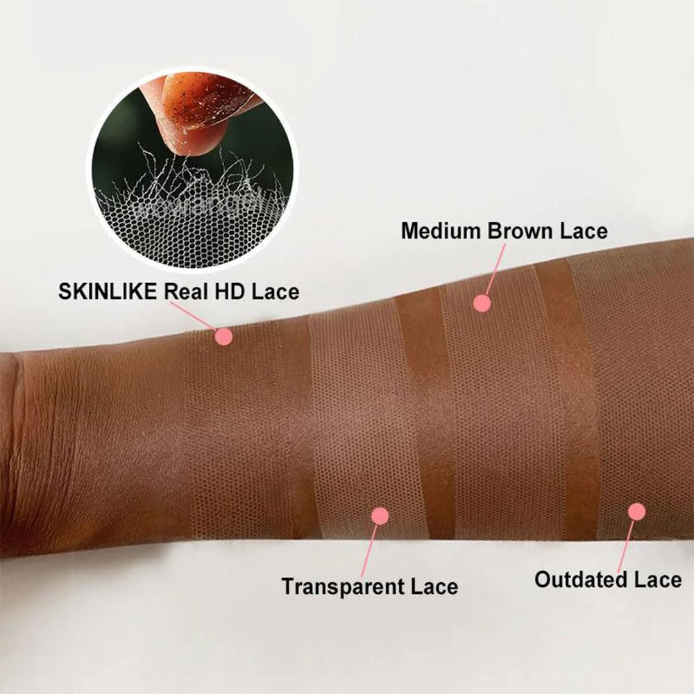 Body Wave 0.095mm Real HD 5x5 Lace Closure Invisible and Breathable Real HD Lace Closure 100% Human Hair with Tiny Single Knots Full Density Hair Natural Hairline (12inches)