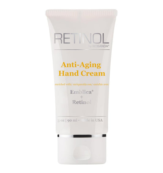 Robanda Retinol Anti-Aging Hand Cream - Hydrating & Moisturizing Hand Lotion with Anti-Aging Formula to Help Prevent Wrinkles & Reduce Fine Lines, 3 oz