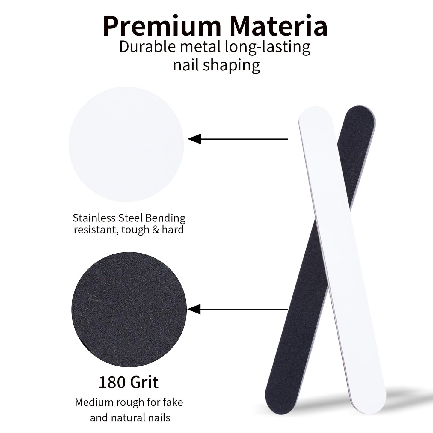 PYD Life 12 Pack Sublimation Nail File Blanks, Stainless Steel Nail File for Natural Nails, Acrylics, or Gel Extensions, Customable Nail Filer is Perfect Gifts for Nail Lovers & Small Businesses