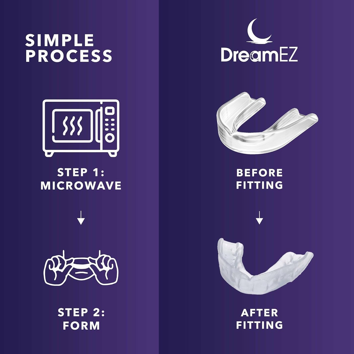 DreamEZ Night Guard for Grinding, Bruxing, Clenching, Made in USA, Pink