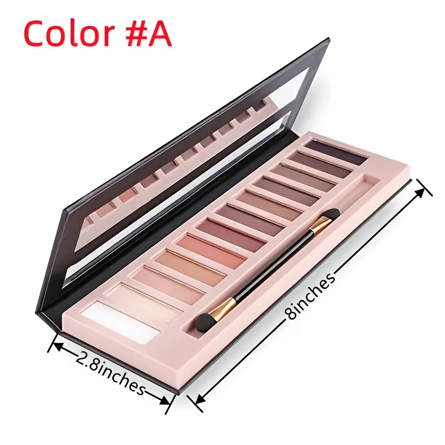 BOLOPER 12 Colors Makeup Nude Colors Eyeshadow Palette Natural Nude Matte Shimmer Glitter Pigment Eye Shadow Pallete Set Waterproof Smokey Professional Beauty Makeup Kit (Matte Color A)