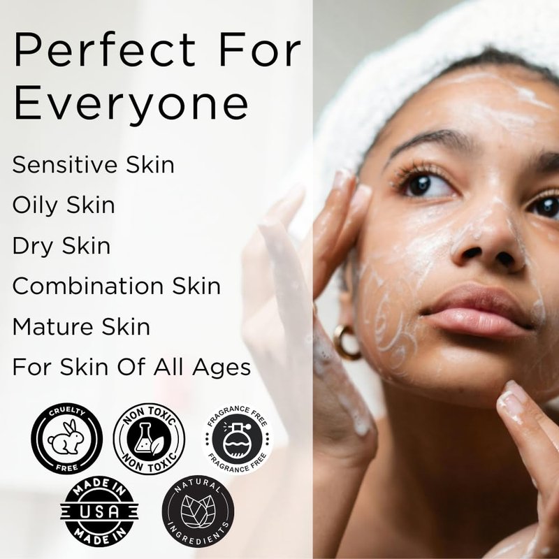 Goat Milk Face Wash for Sensitive Skin - Organic, Cruelty-Free Cleanser with AHAs & Vitamins | 4oz