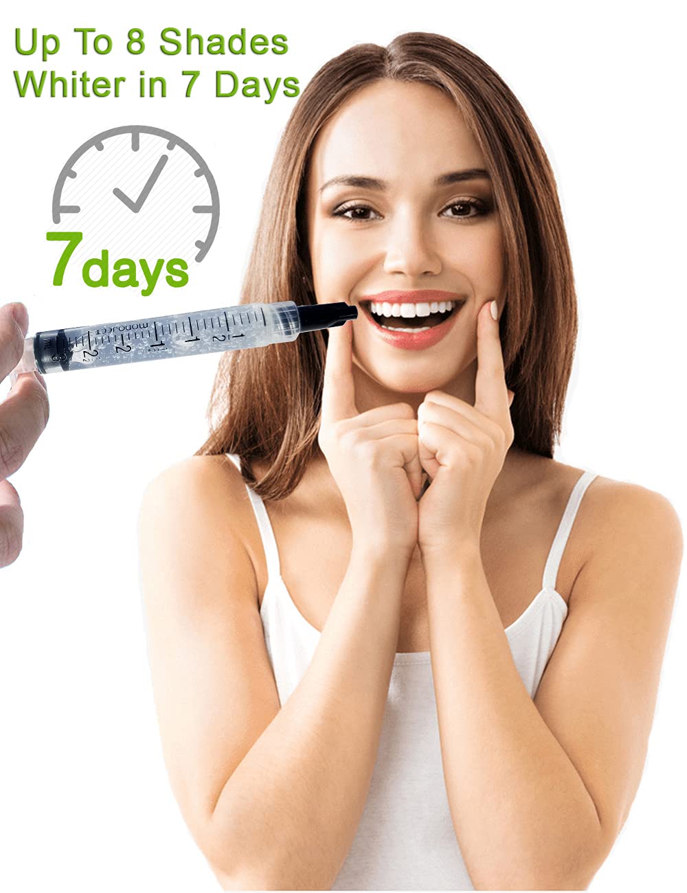 Bright White Smiles 35% Carbamide Peroxide Teeth Whitening Gel Refills, Sensitive Teeth Whitener, Works with LED Light and Trays (10 X 5 ML/CC)