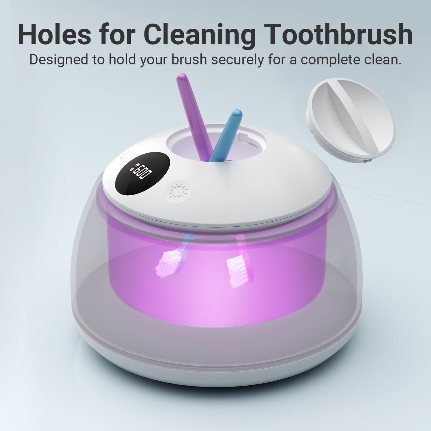 Ultrasonic Retainer Cleaner for Aligners & Dentures, 45kHz Dental Cleaning Machine with Digital Timer, 200ML Stainless Steel Tank, Low Noise Cleaner for Braces, Mouth Guards & Daily Dental Care