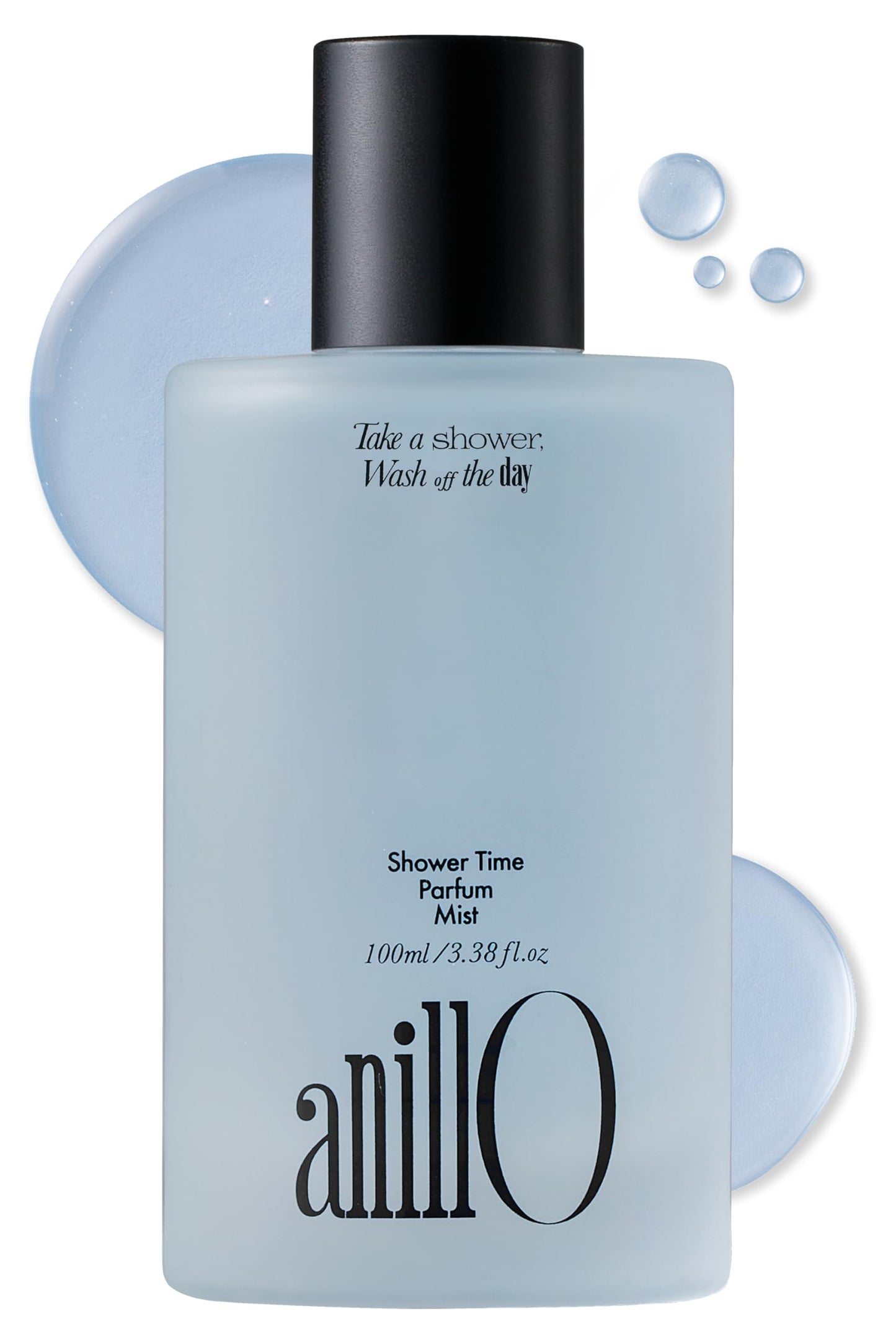 ANILLO Shower Time Parfum Mist - Hydrating & Long Lasting Korean Hair and Body Mist Perfume with Blue Agave, Hyaluronic Acid & Blue Herb Complex - Vegan, After Shower Spray for Men & Women 3.38 fl oz