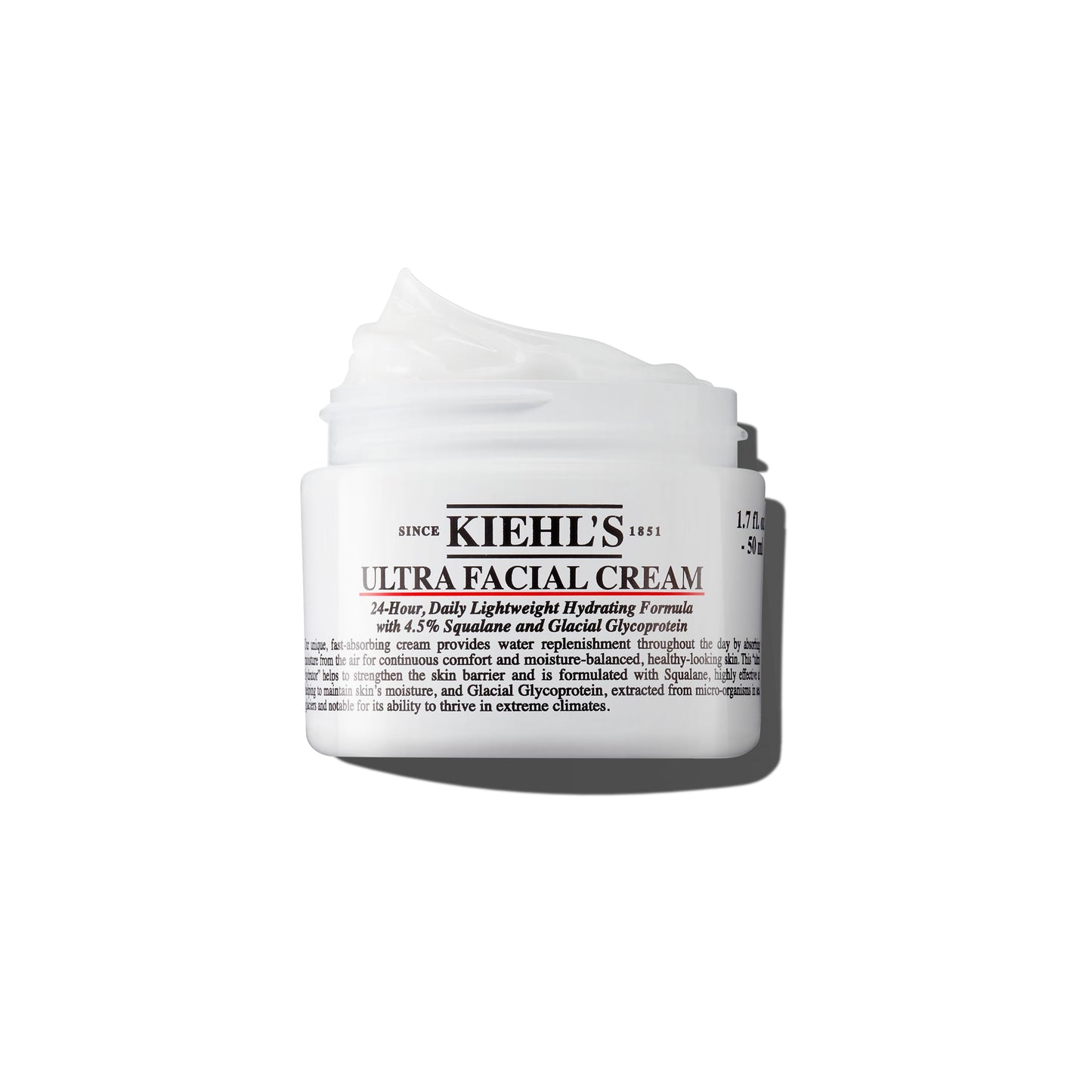 Kiehl's Ultra Facial Cream Moisturizer, Daily Lightweight Face Cream Hydrates Skin, Lotion with Pro-Ceramides, Provides Lasting Hydration and Moisture Surge, For All Skin Types, Fragrance Free