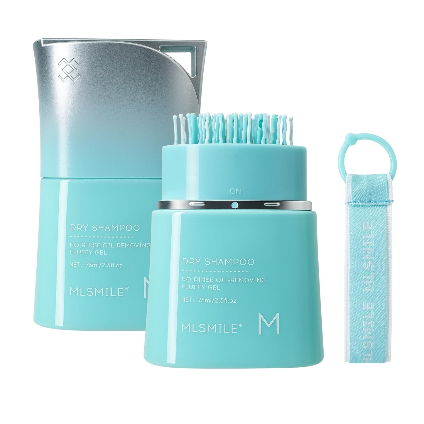 MLSMILE Leave-in Dry Shampoo Gel with 5α-Reductase Inhibitor & Natural Botanicals | 48H Oil Control, Built-in Comb | Travel, Gym & Daily Use for Oily Hair