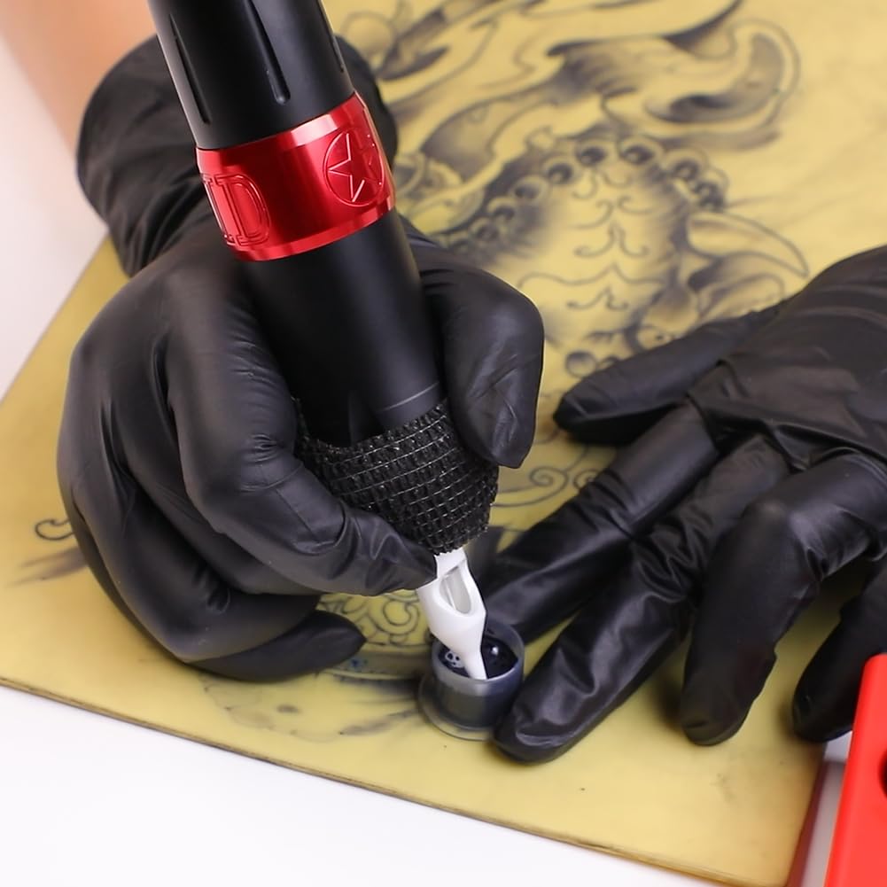 Solong Tattoo Kit Complete Rotary Tattoo Machine Gun Kit with 20pcs Needles Cartridges Tattoo Ink Set Digital Power Supply Tattoo Pen Kit EK129-1-US…