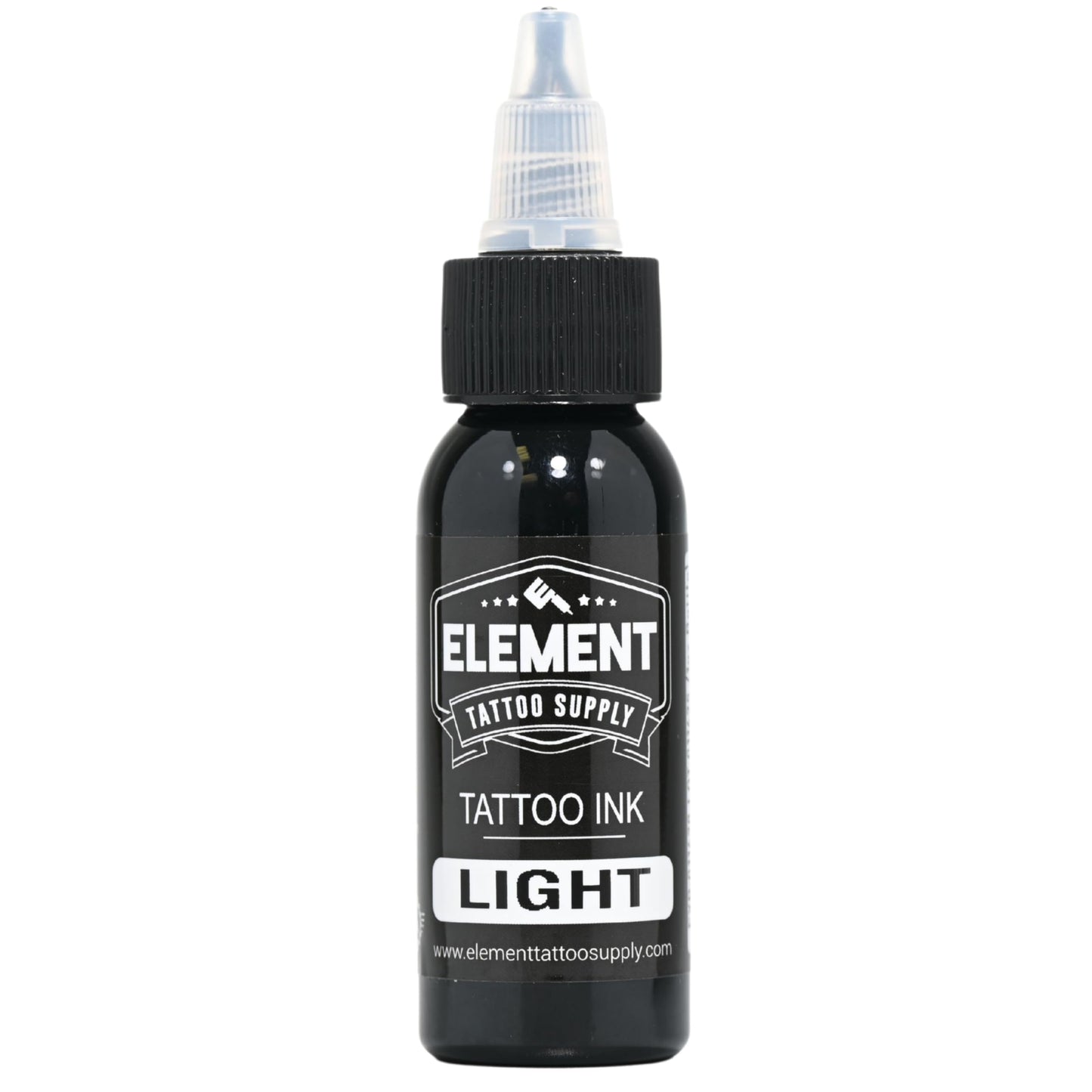 Element Tattoo Supply Greywash Tattoo Ink Set Light Medium Dark Blend Nighthawk Black Element White Formula for Shading Outlining Mixing Tattoo Work 1oz Bottle 5 Bottles